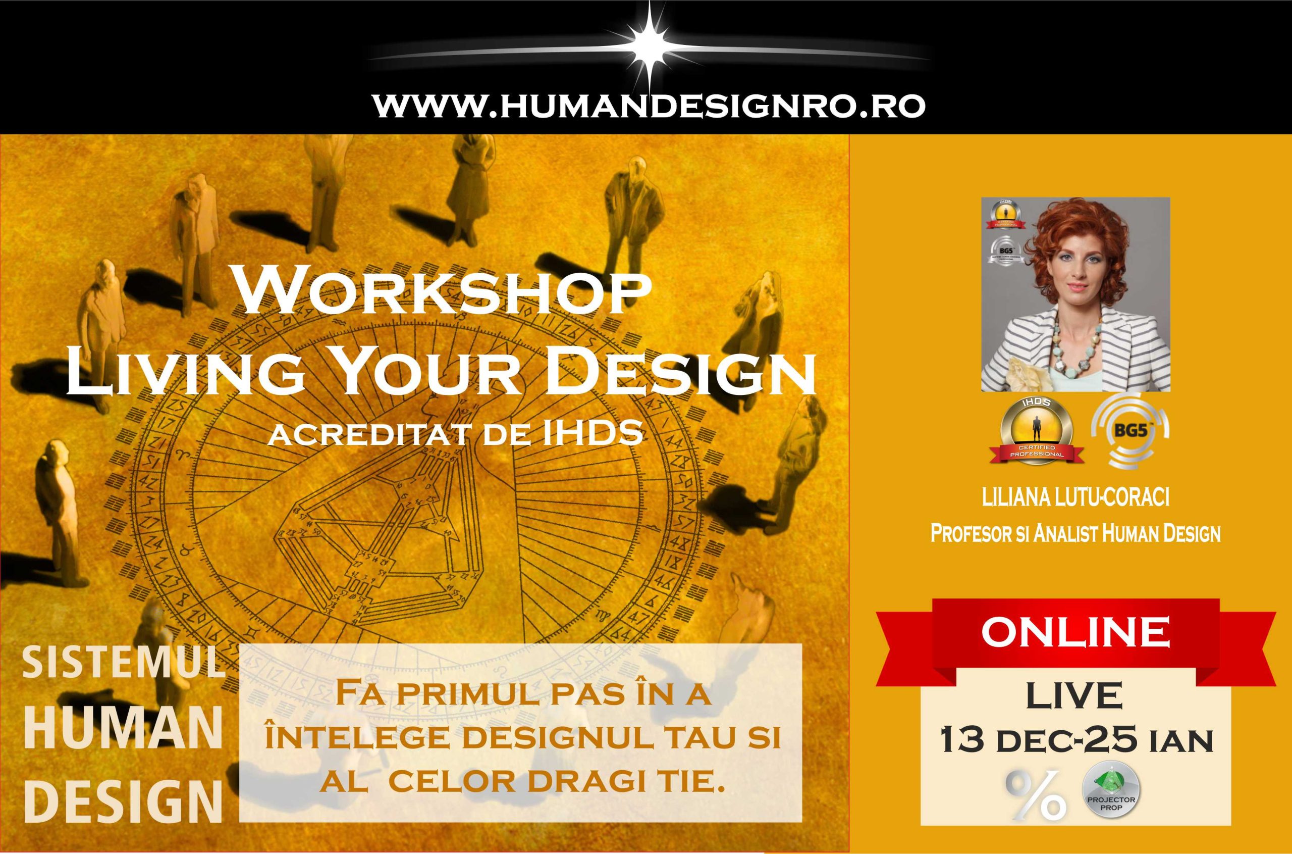 Curs Human Design Traieste-ti Designul – Living Your Design LYDRO